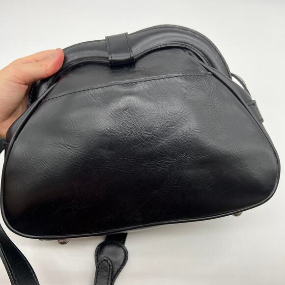 Patricia Nash Florentina Frame Leather Crossbody Bags Black Distressed Purse - Picture 2 of 16